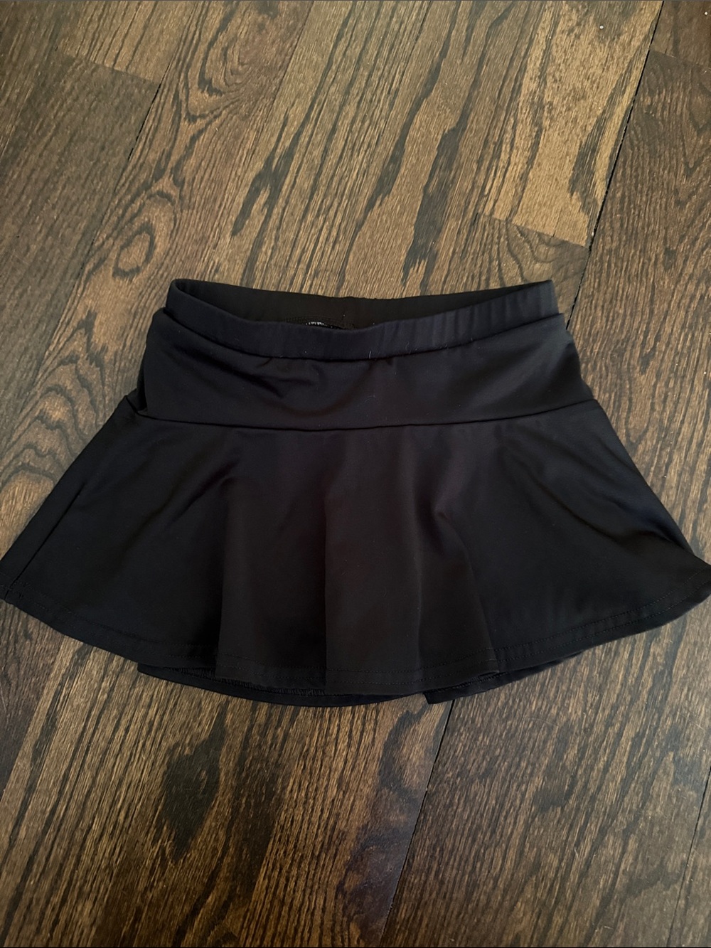 Varsity Black Skater Skirt